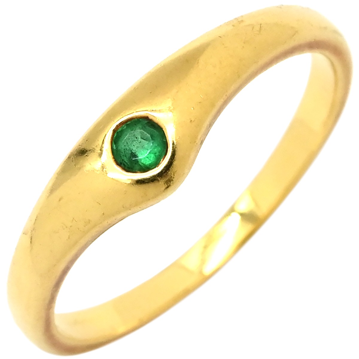 Tiffany & Co Ring ring Curved Band Ring with Emerald 18K Yellow Gold  Yell