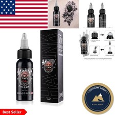 Black Tattoo Ink, 1oz Bottle - Perfect for Dynamic Shades