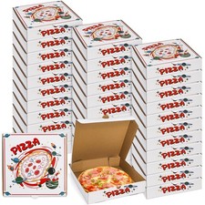 35 PCS Small White Corrugated Pizza Boxes 10x10x2 Inch Bulk Takeout Planet