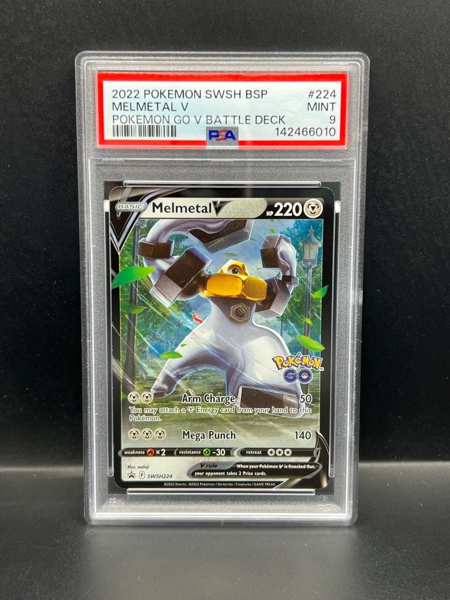Pokemon PSA 9 MINT Melmetal V SWSH224 Pokemon GO V Battle Deck