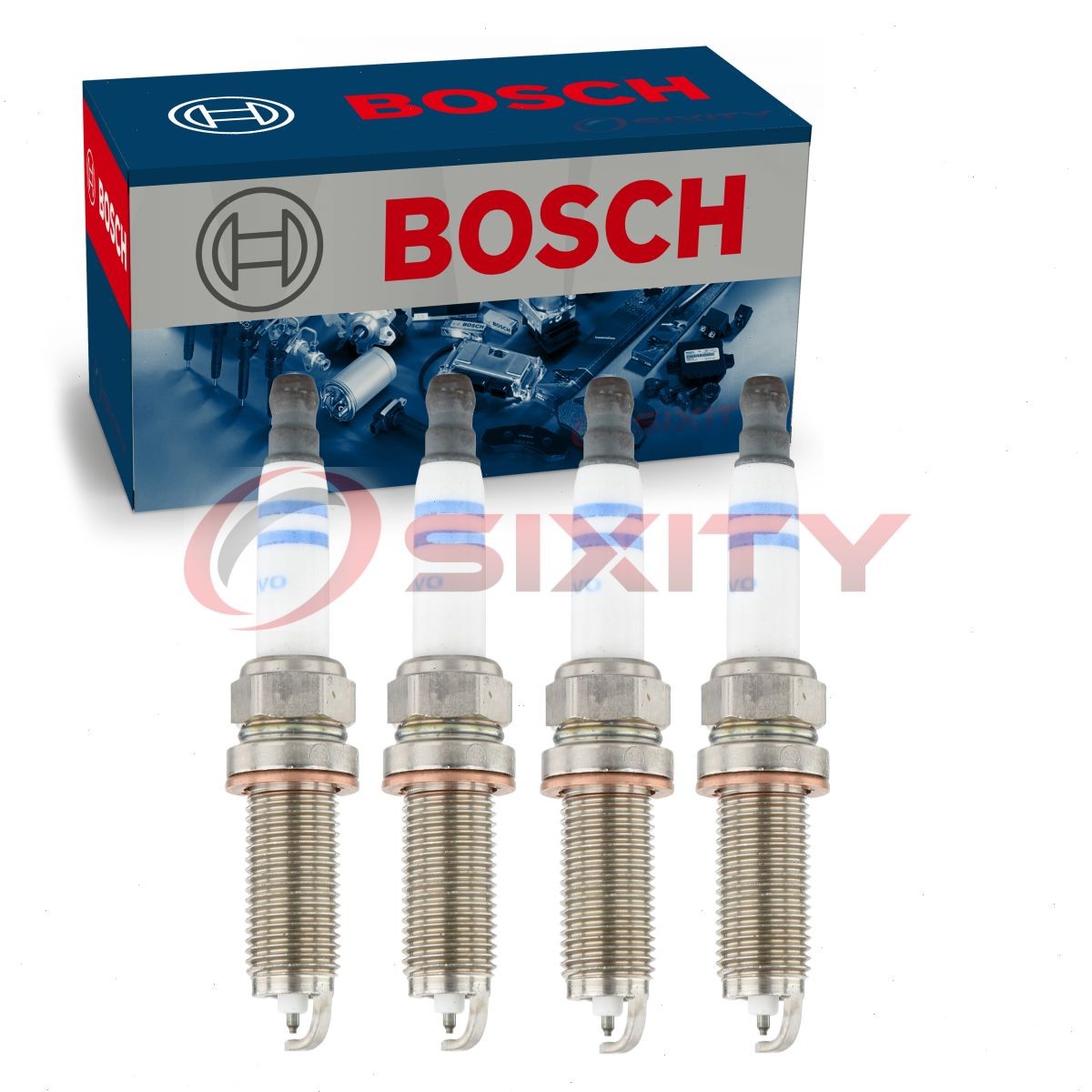 4 pc Bosch EVO Spark Plugs for 2018-2019 Land Rover Range Rover Velar 2.0L ua