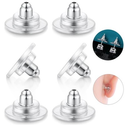 3Pairs 925 Sterling Silver Earring Backs Replacements for Diamond Studs,14K W...