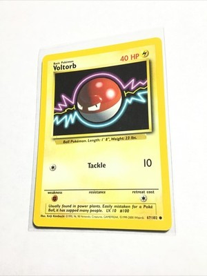 VOLTORB - 67/102 - Base Set - 4th Print - 1999-2000 - Pokemon Card - LP