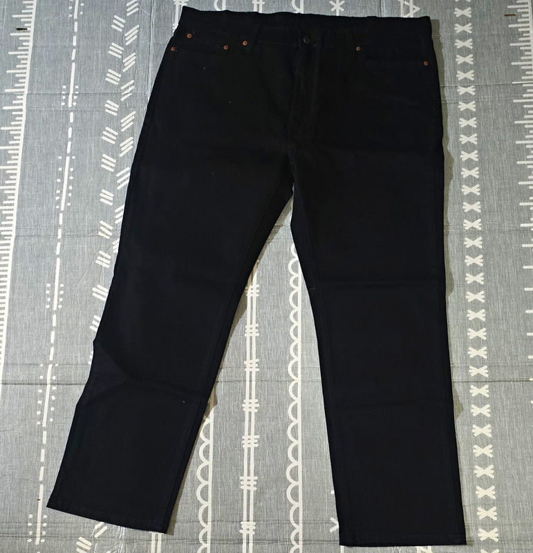 Levi's Mens Athletic Fit Black Dark Wash Denim Jeans Tapered 5-Pocket Logo