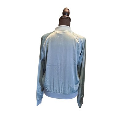Romeo & Juliet Couture Bomber Jacket Womens M Satin Mint