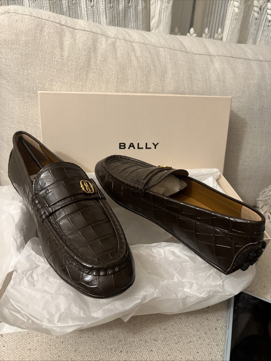 Bally Keeper 6305314 Midnight Croc Ebano 21 Calf Embossed  display picture 2
