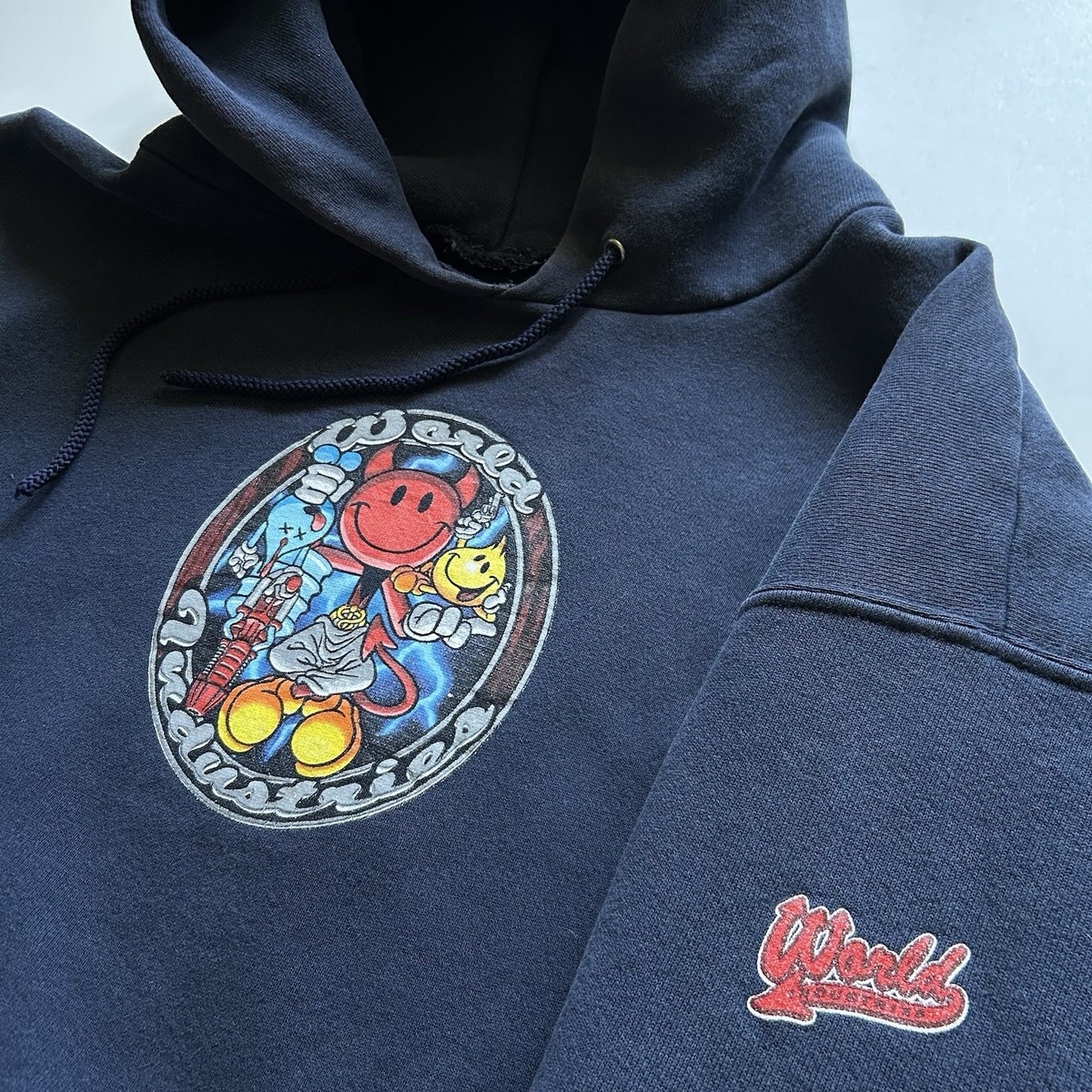 Vintage World Industries Hoodie Size XL 90s Skateboarding Wet 