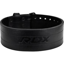RDX Powerlifting Belt, Double Prong Leather 4" Back Support for Lifting  Gym