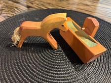 Ostheimer Pferd & Tränke ★ Brandstempel ★ Rarität ★ Waldorf Holzfigur ★ Vintage