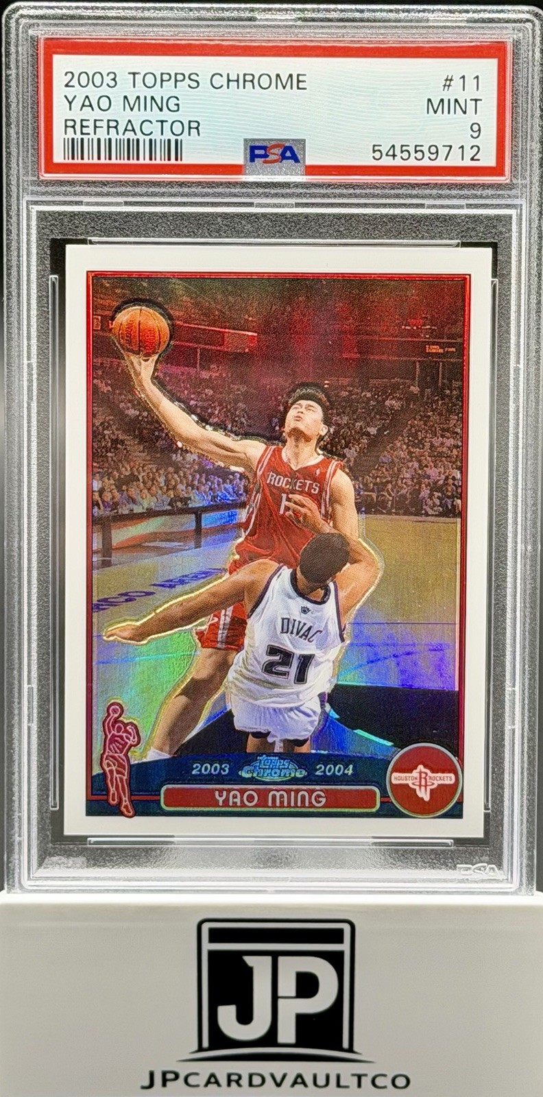 Yao Ming 2003 Topps Chrome #11 Refractor Yao Ming HOF PSA 9 MINT