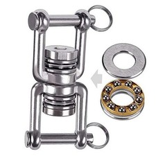 Dual Hanging Rings Hammock Swing Hanger, Swivel Double Opening 1 Pack 