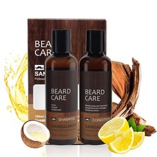 Beard Wash  Conditioner Set for Men - Glycerin 3.4 Fl Oz Pack of 1 , Clear