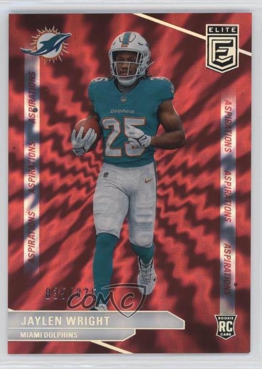 2024 Donruss Elite Rookies Aspirations Shimmer /875 Jaylen Wright Rookie RC 0ft3