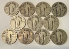 Lot of Eleven (11) 90% Silver Standing Liberty Quarters 1925-1929