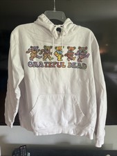The Grateful Dead Dancing Bears Dead Head Pullover Sweatshirt Hoodie Size Large