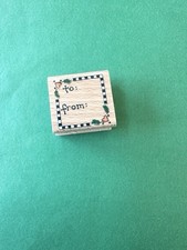 Stampcraft Christmas To and From Holiday Present Raised Rubber Stamp