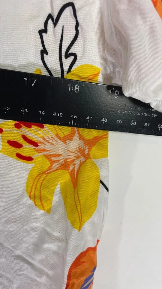 Forever 21 Mens Button Down Hawaiian Shirt Short Sleeve Floral Size Medium - Image 3 of 4