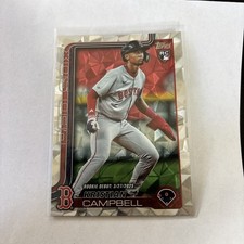 2025 Topps Update Series Kristian Campbell Diamante Foil RC Debut #US129 Red Sox
