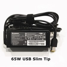 Geniune OEM USB Slim Tip Lenovo ThinkPad Laptop 65W AC Charger Adapter 20V 3.25A