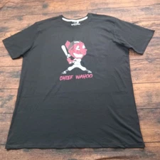 Speardshirt Premium Short Sleeve Chief Wahoo T-Shirt Men's 2XL Black