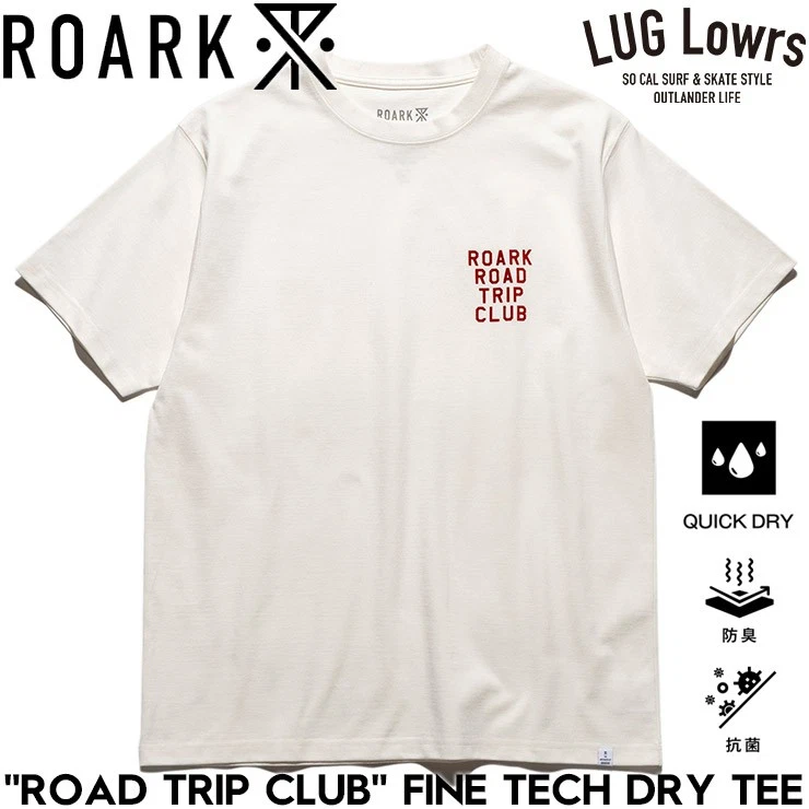 [ROARK] [Men] [FINE TECH DRY TEE] [Quick-Dry] ROAD TRIP CLUB Graphic T-Shirt