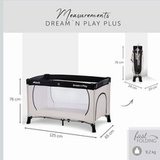 Hauck Kinderreisebett Dream N Play mit Matratze abGeburt b. 15kg Zusammenklappb.