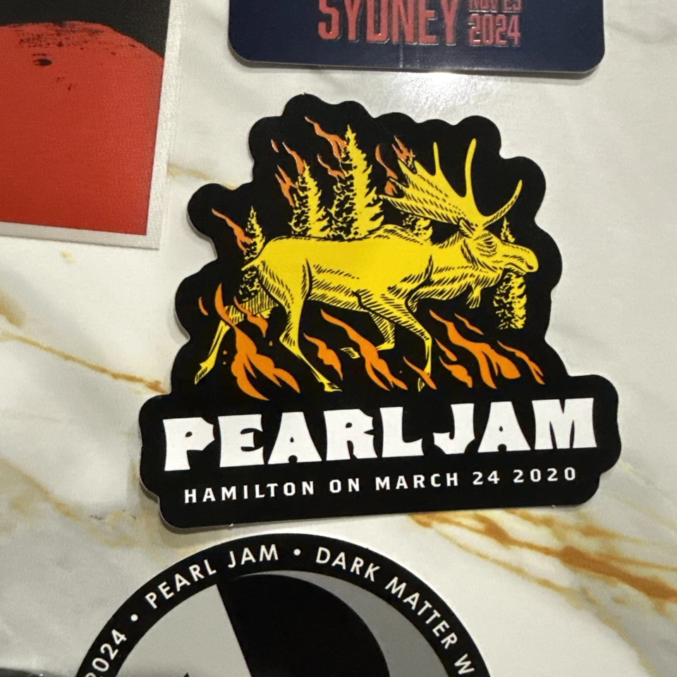 Pearl Jam - Lote de 6 pegatinas, parche de diez clubes y koozie raro, Sydney, Boston, etc.  Foto 4 de 4