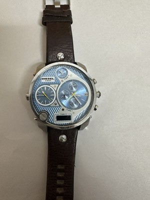 DIESEL DZ-7322 Mr. Daddy 3 Bar Chronograph Blue Dial Men's Watch (NEEDS BATTERY)