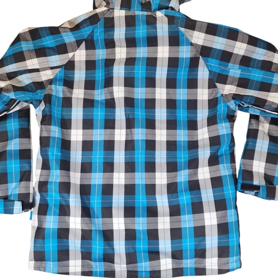 Ripzone Men's Plaid Ski Snowboard Jacket Waterproof Insulated Blue Core 5000mm - Image 3 of 4