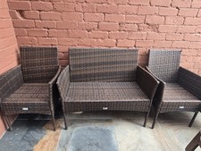 Garden Furniture, 4 Piece, And Glass Table