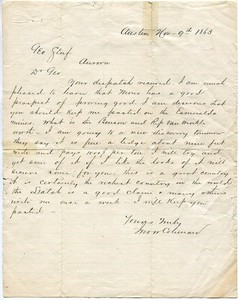 Aurora Nevada Territory Gold Silver Rush Named Mines 1863 Letter from Austin NV