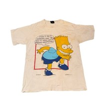 Vintage Simpsons T Shirt L 1990 Made In The USA Changes I Didn’t Do It