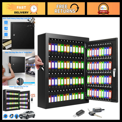 100 Keys Key Lock Box - Anti-Theft Key Organizer, Wall Mount Cabinet for Home &