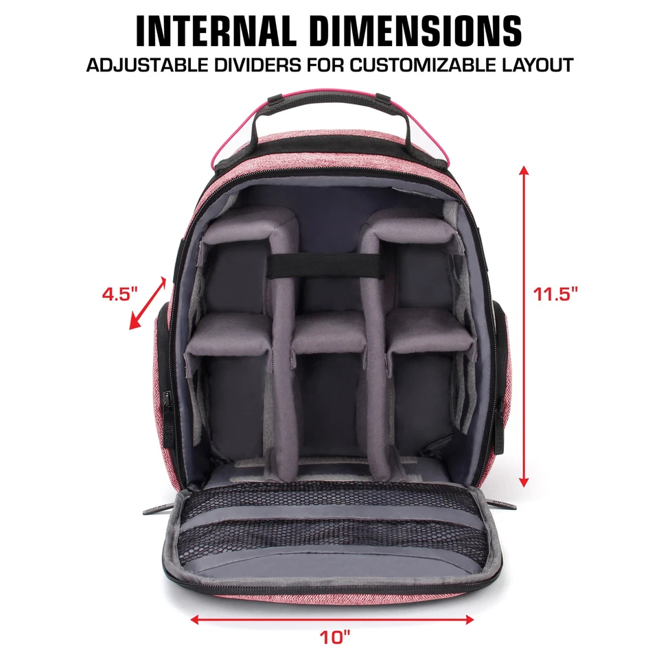 Camera Backpack with Customizable Interior Storage and Weather Resistant Bottom - image 3 of 4