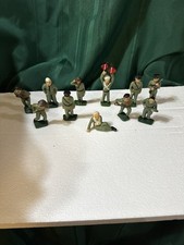 VTG Barclay Manoil Cast Iron Soldiers Lot of 11, World War II, Hand Painted