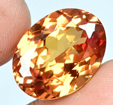 Natural imperial Topaz 18.00Ct Stunning Flawless AGL Certified Oval Cut Gemstone