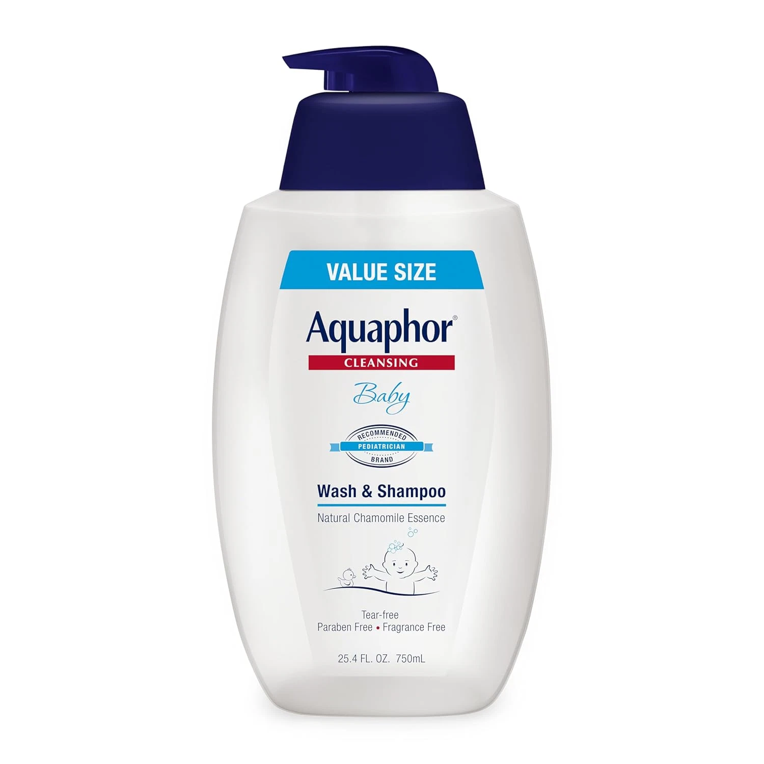 Baby Wash and Shampoo, Unscented Baby Shampoo and Wash, 25.4 Fl Oz Pump Bottle