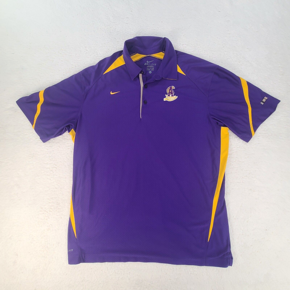 Nike Golf Polo Shirt Mens Extra Large Purple Dri-Fit Shirt Athletic Team