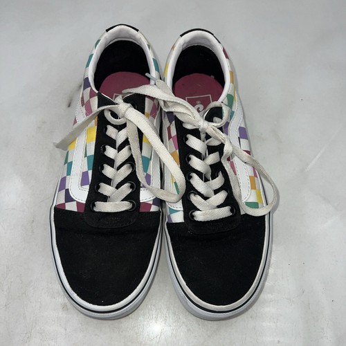 Vans Shoes Womens Size 6 Multicolor Checkered Lace Up Old Skool Sneakers - Picture 6 of 10
