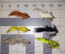 #4 Conehead  Zonker Fly Assortment 6 each Trophy Trout And Bass 