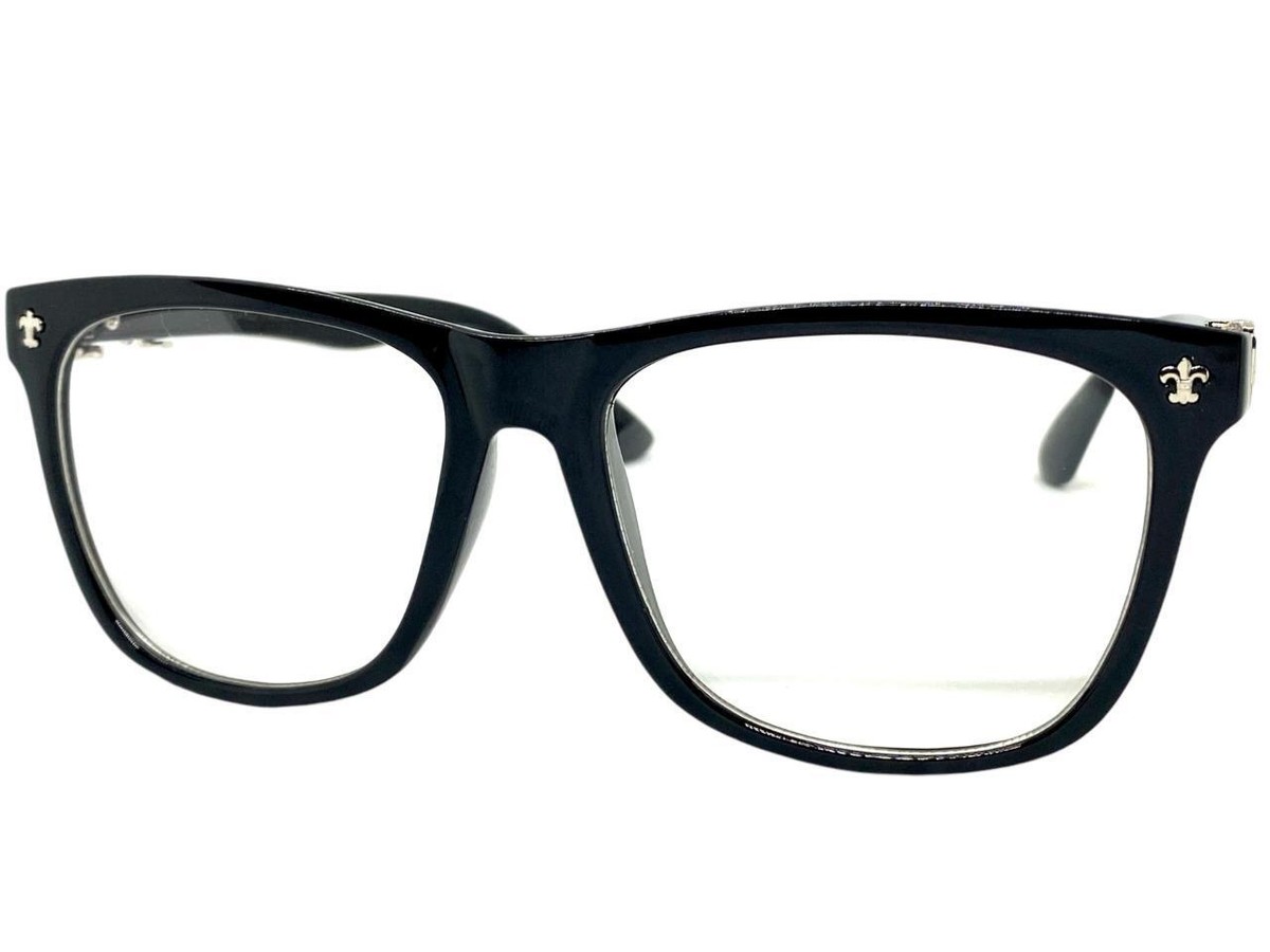 Mens Classic Vintage Retro Style Clear Lens EYE GLASSES Black