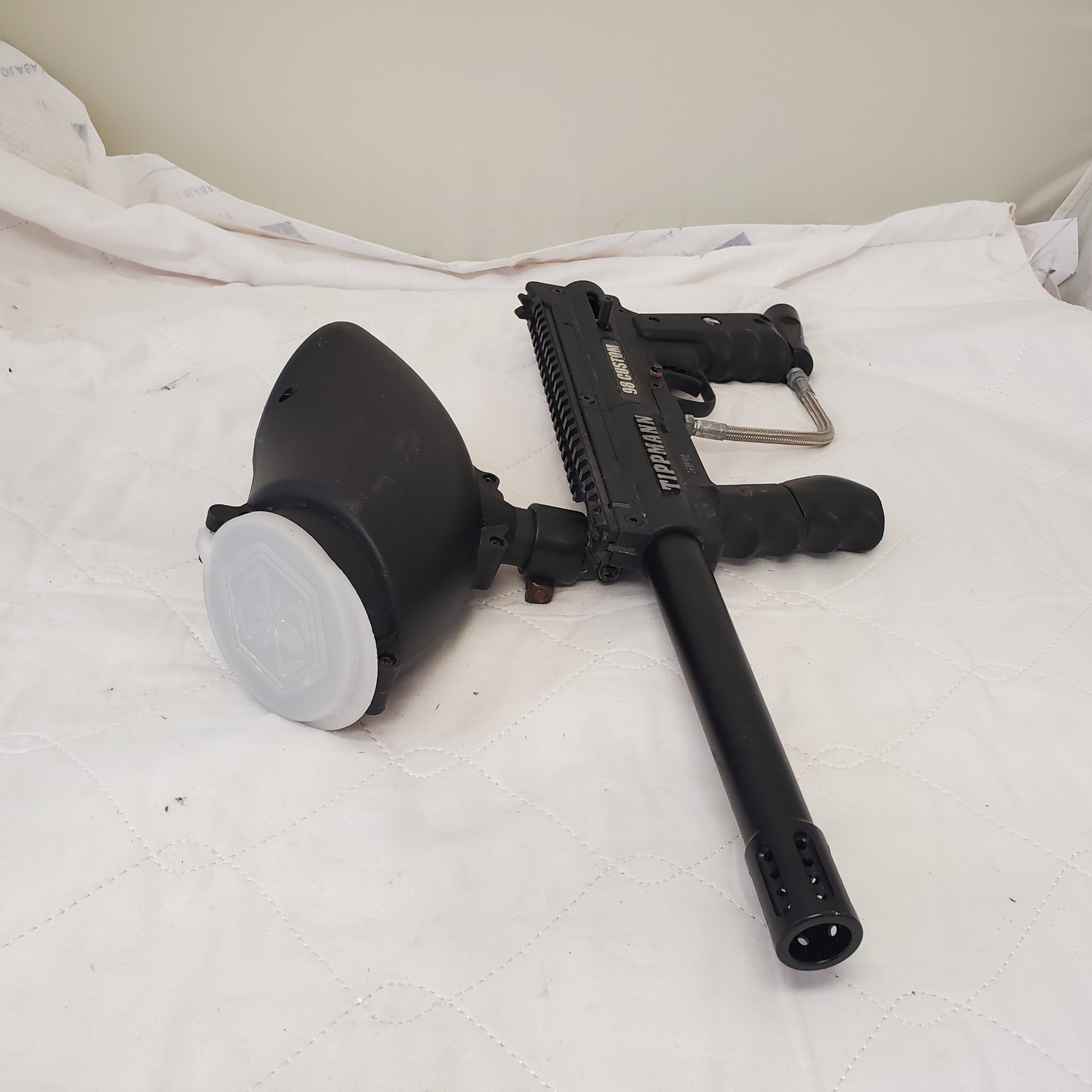 Tippmann Model 98 Custom Paintball Gun + Barrel & Viewloader Hopper eBay
