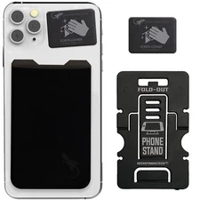 Phone Wallet Stick-On Card Holder Adhesive Pocket for Credit Cards Black