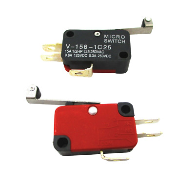 Omron V-156-1C25 - Microinterruttore Di Finecorsa Con Leva A Rullo, 15A 125/250VAC