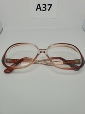 Vintage Zimco Serena Brown Translucent Oval Butterfly Sunglasses FRAMES ONLY