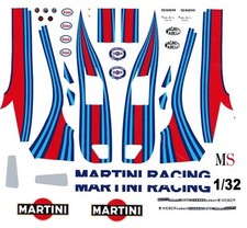  6 Martini MS Lancia LC2 1/32nd Scale Slot Car Waterslide Decals