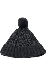 TUCKER  TATE Chunky Gray Knit Pom Pom Beanie Size 2 -4 Year