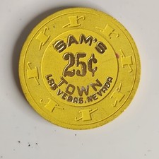 Sam's Town Casino .25 Casino Chip Las Vegas, NV Paulson Top Hat Design