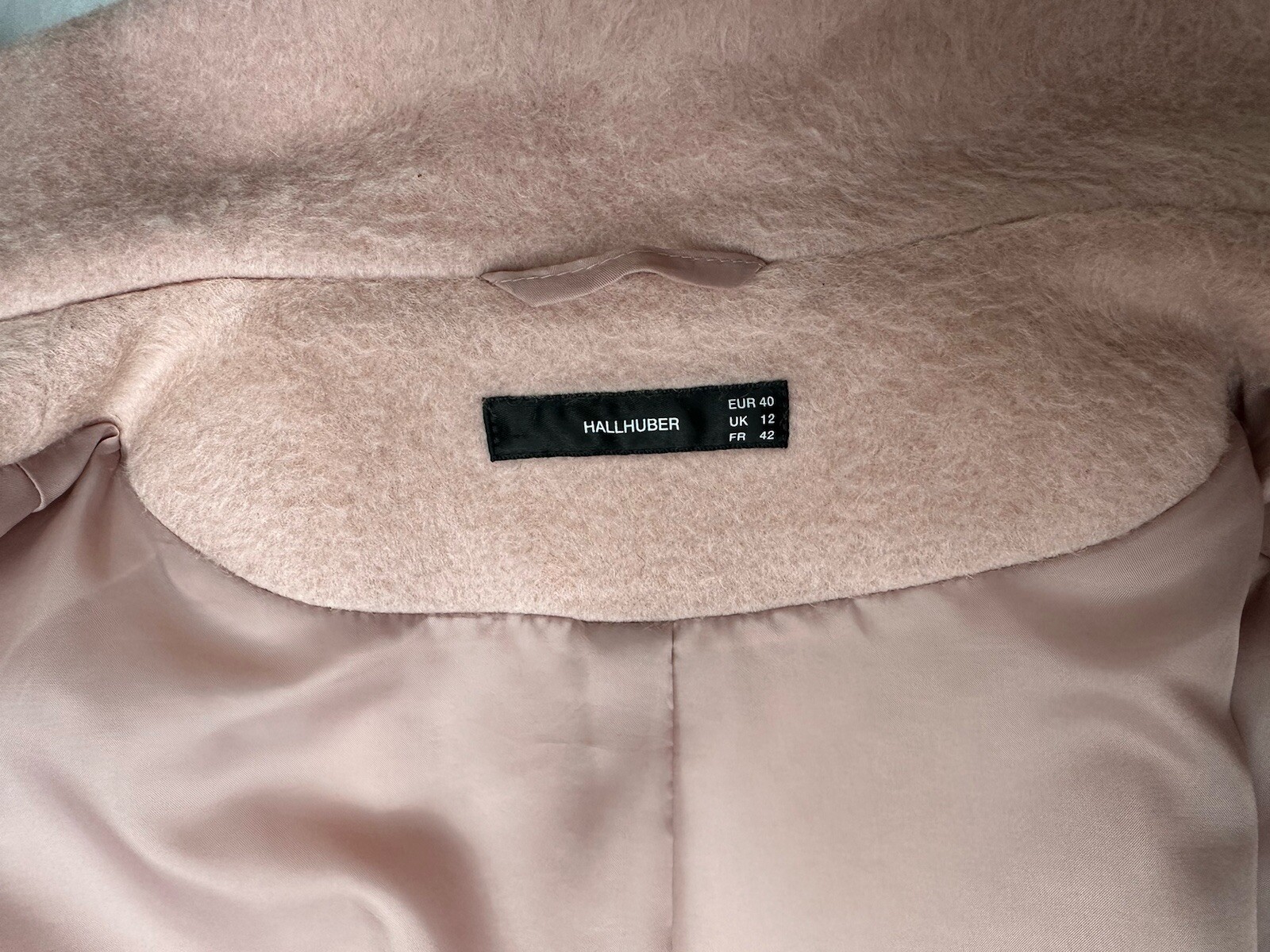 Hallhuber Wollmantel Kurzmantel Mantel Wolle Rosa Übergang Frühling