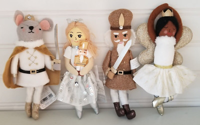 2023 Target Wondershop The Nutcracker Ballet 4 Fabric Ornaments NEW Clara Fairy